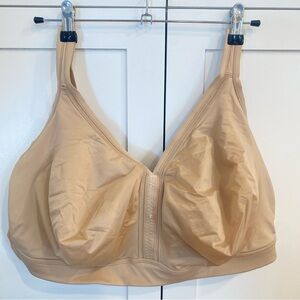 Cacique Tan Bra 44H Wireless Lightly Lined Cups Plus Size